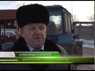 Северодвинск. Снегоуборочная техника выходит ночью