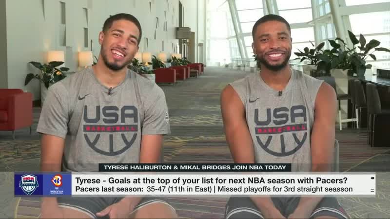 Tyrese Haliburton Mikal Bridges on competing with Team USA goals for the Pacers