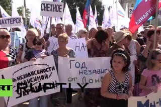 Жители Донецка протестуют против политики Киева