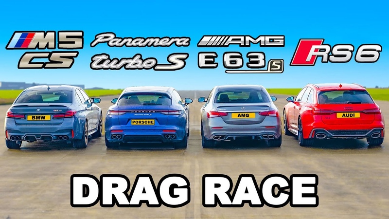 BMW M5 CS v AMG E63 v Audi RS6 v Porsche Panamera Turbo: DRAG
