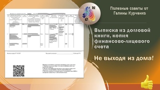 Как получить выписку из домовой книги или копию финансово-лицевого счета не выходя из дома