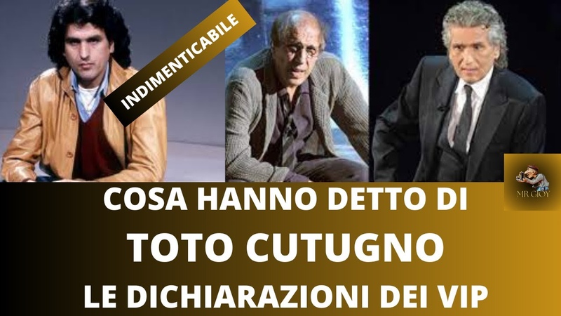 COSA HANNO DETTO DI TOTO CUTUGNO LE DICHIARAZIONI DEI