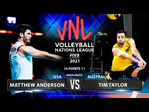 Usa vs Australia, VNL 2021, Highlights, Matthew Anderson vs Tim