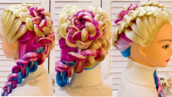 Прическа с плетением. Косы для дочки. Braided