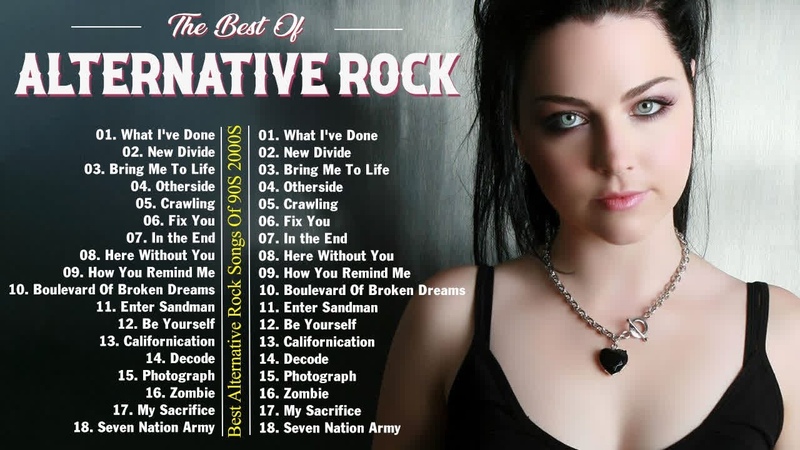 Metallica, Evanescence, Coldplay, Linkin park, Audio Slave, Nickelback Alternative Rock
