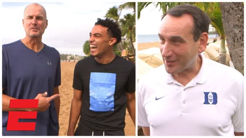 Coach K dives into hype surrounding Dukes Zion Williamson, RJ Barrett, CBB
