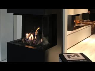 Газовый камин True Vision 650DC, M-DESIGN. Трёхсторонняя топка. В салонах Камины & печи FLAMBIS.