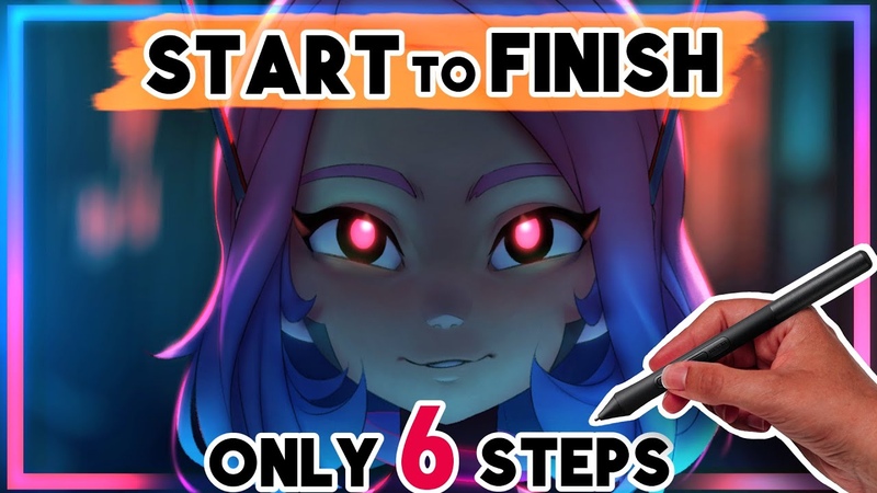 How to Paint a Character in 6 Steps Illustration in Clip Studio ( Tutorial
