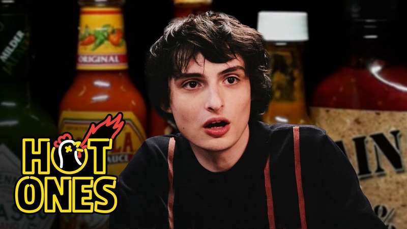 Finn Wolfhard Embraces Insanity While Eating Spicy Wings, Hot