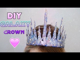 DIY : Galxy Crown made with hot glue