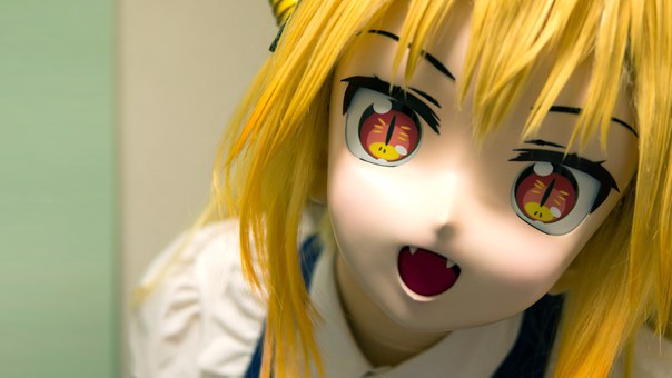 Anime girl mask cosplay
