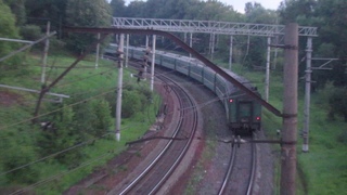 Электровоз ЧС7-091 с поездом№047Ъ Москва-Кишинёв перегон Нара-Лытышская