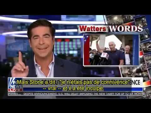 Jesse Watters sur laffaire Roger Stone Emission Watters World du 11, 07, 2020 1ère