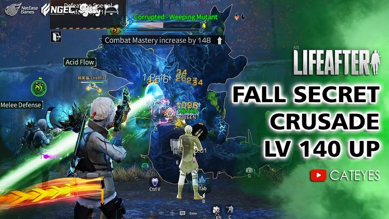 4 K How LIFEAFTER F2 P Players Clear Fall Secret Path Crusade Lv 140 up Test Bio T Serpent