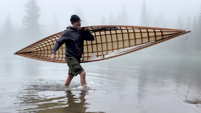 Testing our Newest Solo Skin on Frame Canoe Design,
