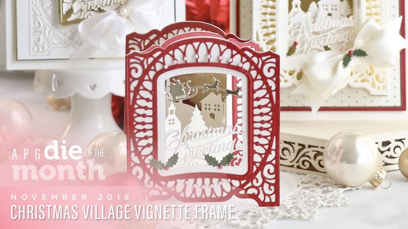 Spellbinders November 2018 Amazing Paper Grace Die of the Month Christmas Village Vignette