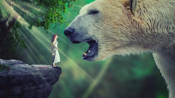 Fearless girl photo manipulation, photoshop tutorial