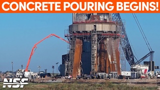 Concrete Poured at OLM After Launch Damages | SpaceX Boca Chica