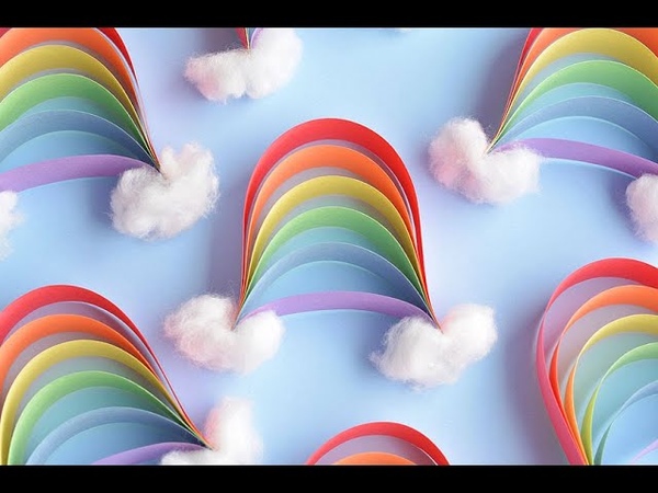 How to Make Paper Strip Rainbows From Construction