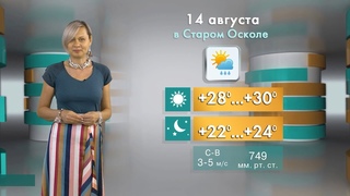 Прогноз погоды в Старом Осколе и Губкине на воскресенье, 14 августа