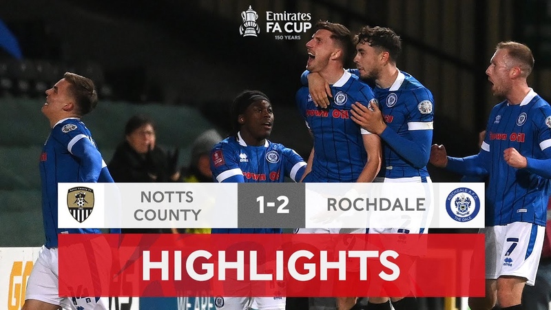 90th Minute Header Sends Rochdale Through, Notts County 1 2 Rochdale AFC, Emirates FA Cup 2021