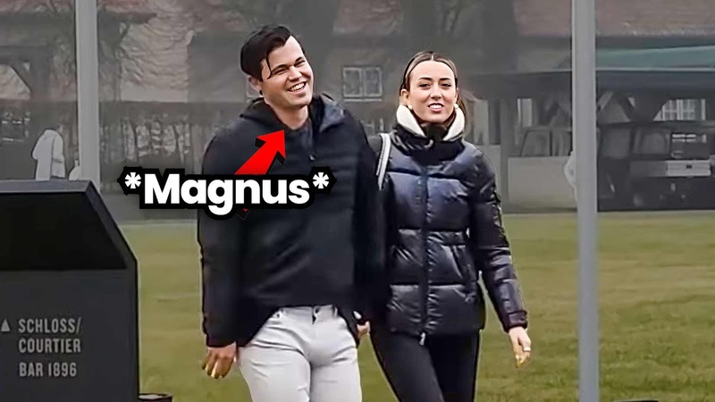 Magnus Carlsen arrives to the game in a happy mood, Freestyle Chess