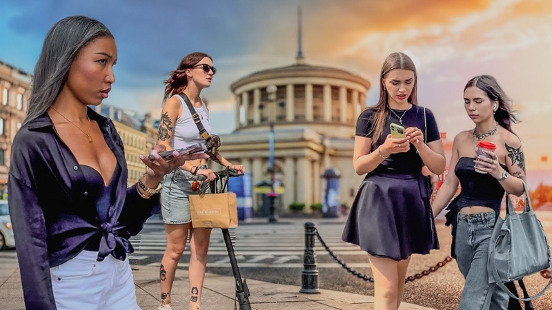 Sanctions Destroyed Russias Glamour Day Walk 2024, St. Petersburg City Tour 4 K