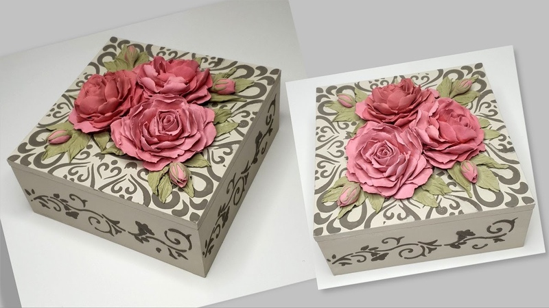 Beautiful Jewelry Box with Air dry clay