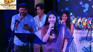 singer mangli tollywood songs performance at #telanganaformationday  events from delhi | chandra tv