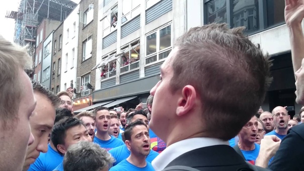 London Gay Mens choir sings Bridge Over Troubled Water at the London vigil for
